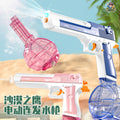 2025 cross-border kids' summer light-up fully automatic burst-fire rechargeable electric water gun glock - water toy for boys