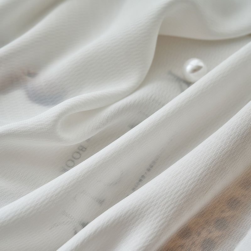 Phantom yarn thickened window screen curtain light-proof curtain balcony living room bedroom classy sense keqiao curtain