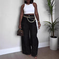new european and american cross-border  independent station foreign trade women's pants workwear pocket fashion jeans women