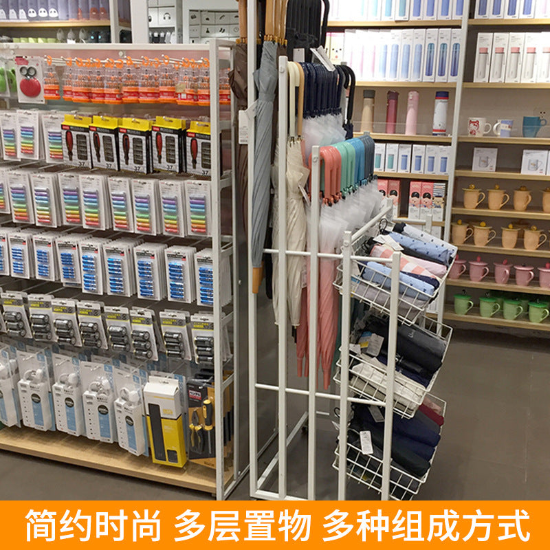 雨伞架精品店货架铁艺雨伞展示架便利店收纳货架日用百货展示架