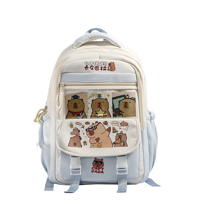 Manufacturer casual schoolbag male and female primary school students 6th grade junior high school students cartoon cute new Internet celebrity backpack backpack