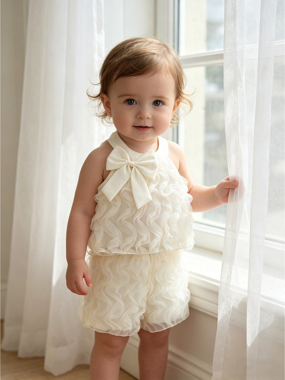summer cross-border girls' french chic luxury style wavy mesh design fashion two-piece skirt set
