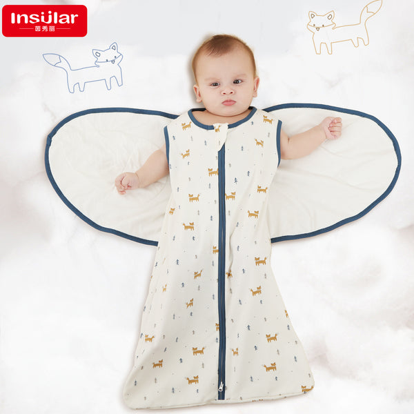 Yinxiuli baby pure cotton anti-shock towel newborn silkworm cocoon type quilt bag sleeping bag type swaddle towel