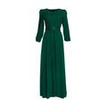 Fashion cross-border supply  long skirt long sleeves african plus size women's clothing elegantwork clothing chiffon dress belt