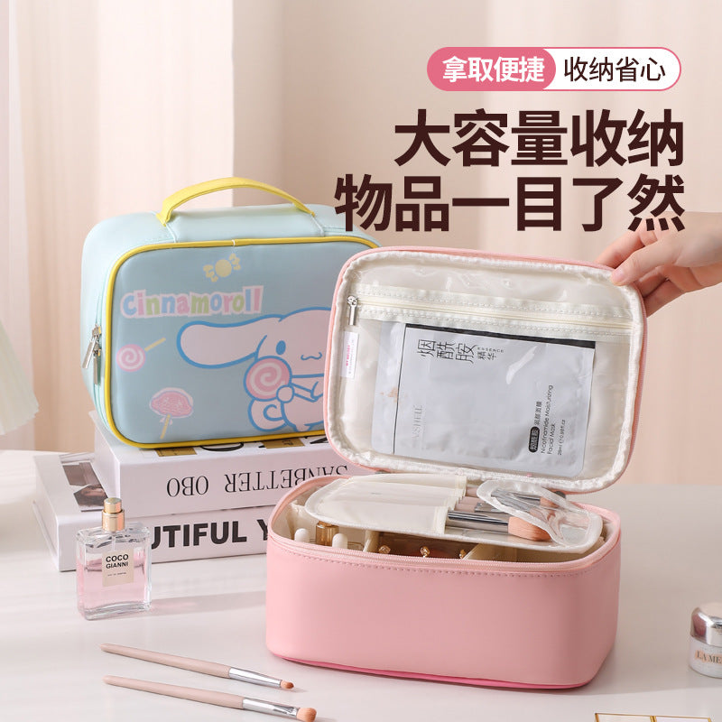 Sanrio Melody Kulomi cartoon cosmetic bag large capacity can be split cute high value travel storage bag
