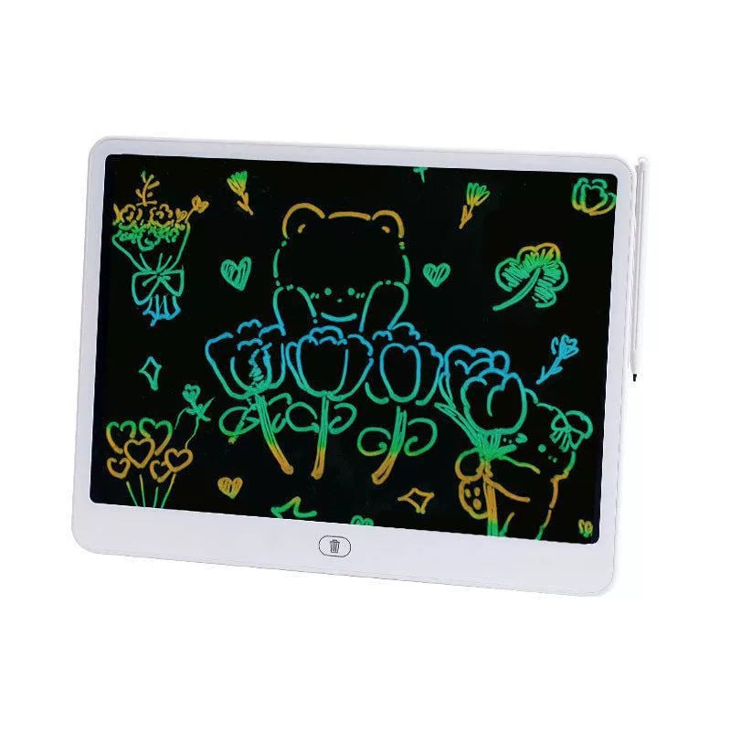 Kids puzzle colorful lcd small blackboard for home mini drawing board brush graffiti handwriting board learning to draw toys
