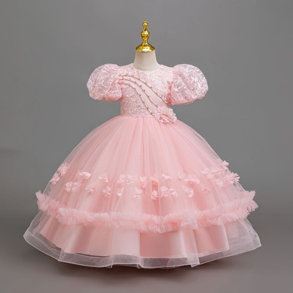 Ready-to-ship new children's formal dress sequin wedding princess dress little girl birthday party dress kids dress