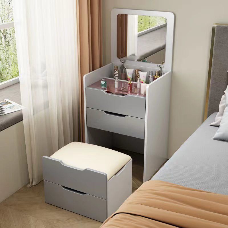 Solid wood dresser, small bedside storage cabinet, modern simple small apartment folding dresser, bedside makeup table