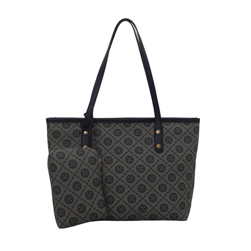 Cross-border 2025 new child and mother bag fashionable retro European and American large-capacity letter printing portable shoulder bag tote bag