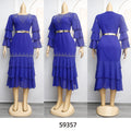 Aliexpress  women's professional office skirt fashion african hot diamond pleated waist plus sizedress