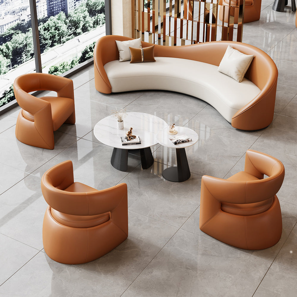 Sales office negotiation sofa hotel lobby rest area single sofa beauty salon reception coffee table combination
