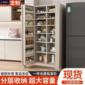 Solid wood sideboard storage cabinet refrigerator cabinet all-in-one with door sideboard wall-mounted multi-functional snack cabinet storage cabinet