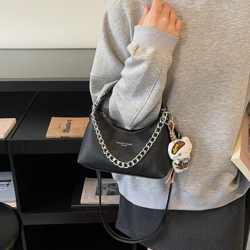 2026 spring new chain bag women's bag trendy versatile handbag small crossbody bag light luxury texture commuter shoulder bag