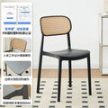 Creative rattan back chair-black