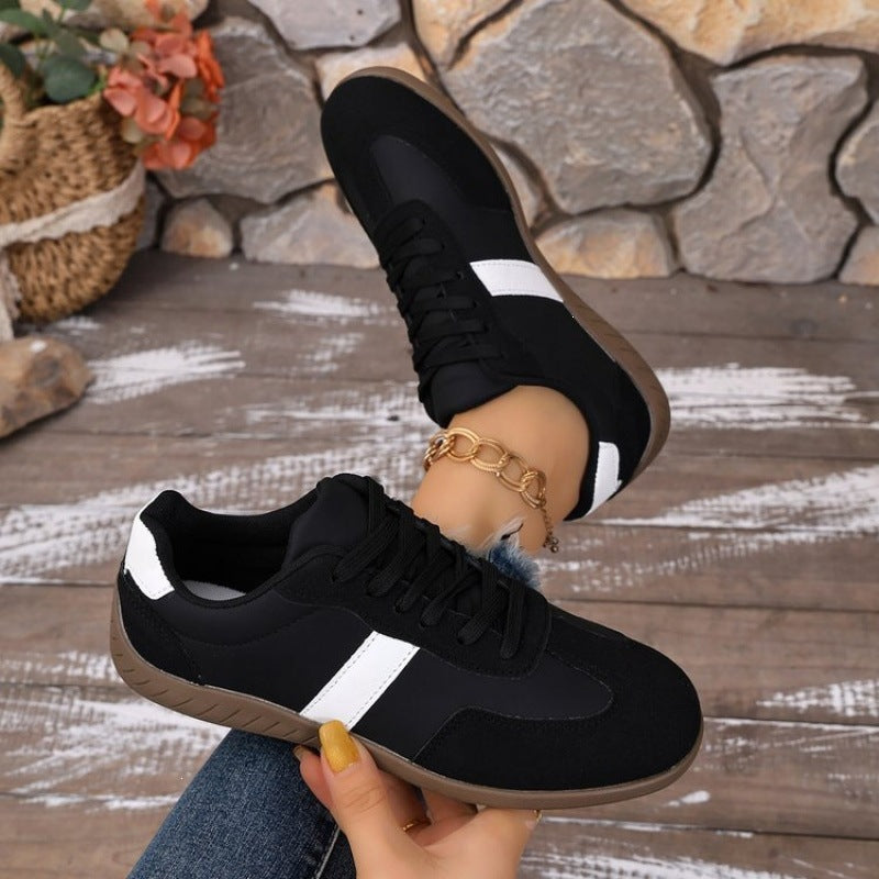 Plus size soft sole retro german army trainers women's  early autumn new flat bottom athletic casual shoes versatile women's footwear