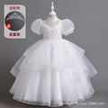 Yimingwei fashionnew arrivalgirl princess dress flower girl wedding kids tutu skirt baby girl baby first birthday dress