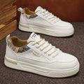 Men's white sneakers - 2026 spring new collection: lightweight casual skate shoes, retro style, versatile, breathable, trendy sports shoes for teens