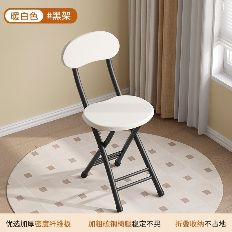 Folding chair folding stool popular simple household dining chair white negotiation chair portable training chair dormitory outdoor chair bamboo