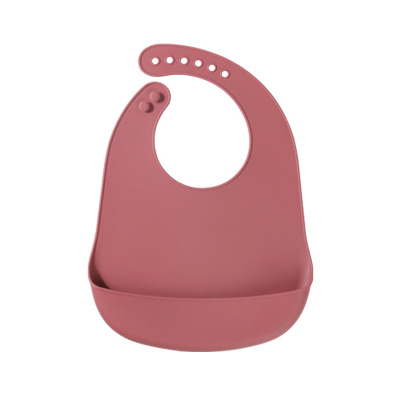 Dongguan Greene Factory Baby Silicone Bib Does Not Contain Bisphenol A Baby Saliva Pocket Children's Tableware Feeding Set