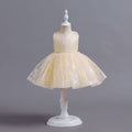 New arrival children's clothing kids dress lace bead chain princess dress baby girl first birthday dress girl dress