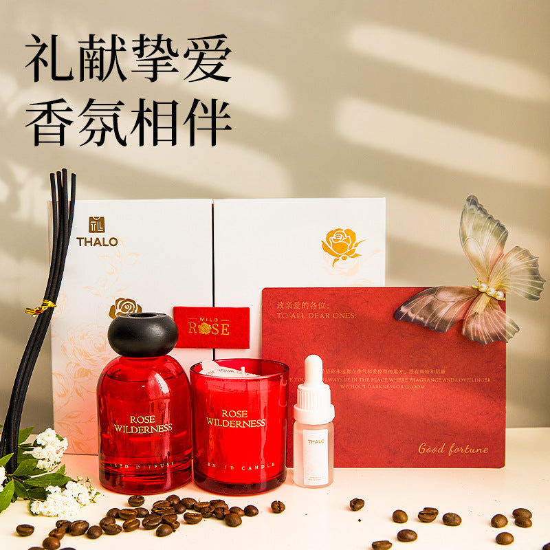 Aromatherapy gift box classy smokeless candle essential oil set indoor fragrance for home fireless aromatherapy gift souvenir
