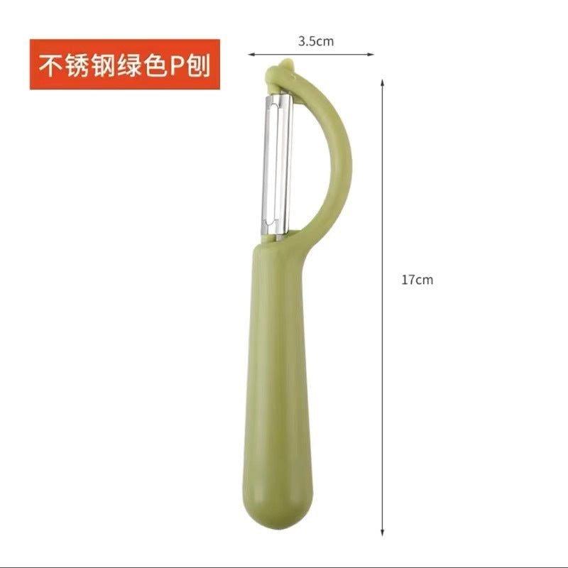 Stainless steel multi-purpose peeler - kitchen gadget for home use - potato, fruit, and vegetable peeler - fruit knife - melon peeler