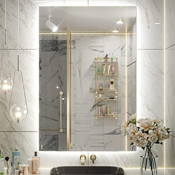 Foreign Trade Smart Mirror Hotel Engineering B & B Apartment Bathroom Hand Wash Toilet Makeup Mirror Cabinet Wall-mounted Anti-fog with light