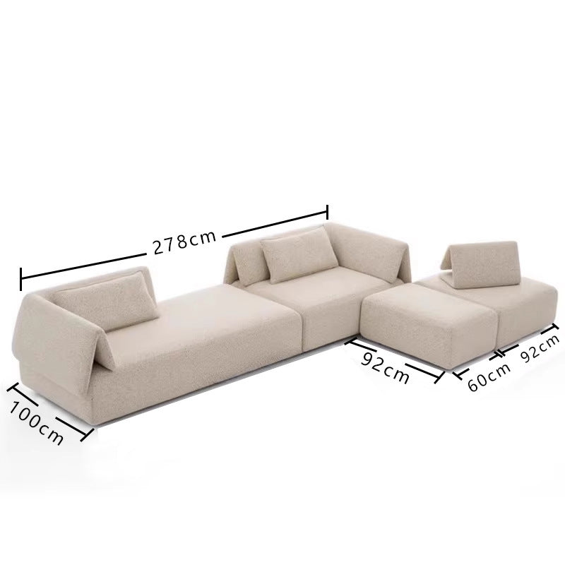 Source factory modular sofa designer house envelope sofa large apartment cream style living room fabric sofa