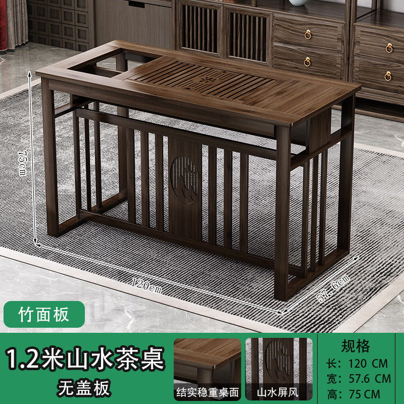 Balcony tea table and chair combination New Chinese-style office household small apartment Kung Fu tea table Boiling water integrated tea making table