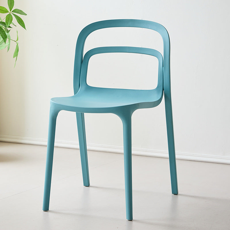 Plastic dining chair for home backrest chair smith casual chair cafe hotel negotiation chair high back dining table