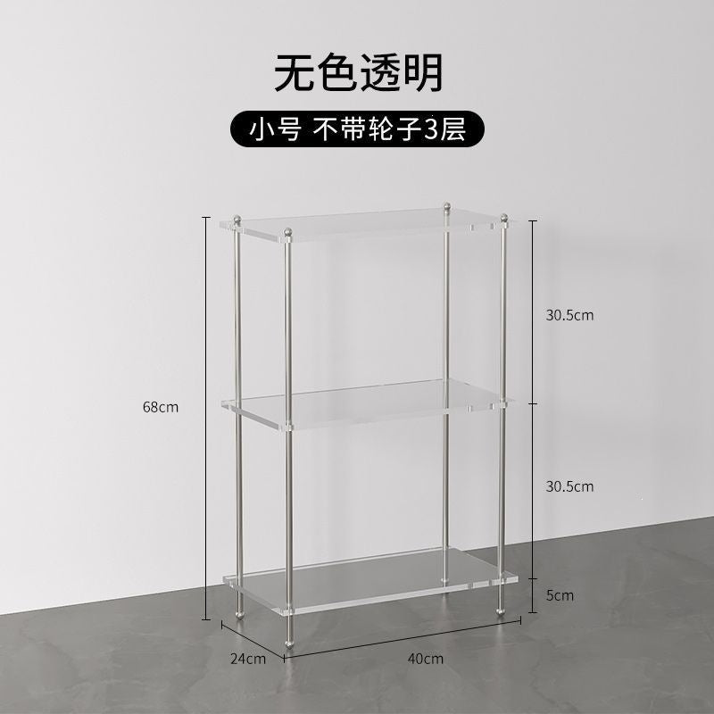 Trolley second-hand acrylic movablecasual bedside table sofa side table popular storage multi-layer storage rack