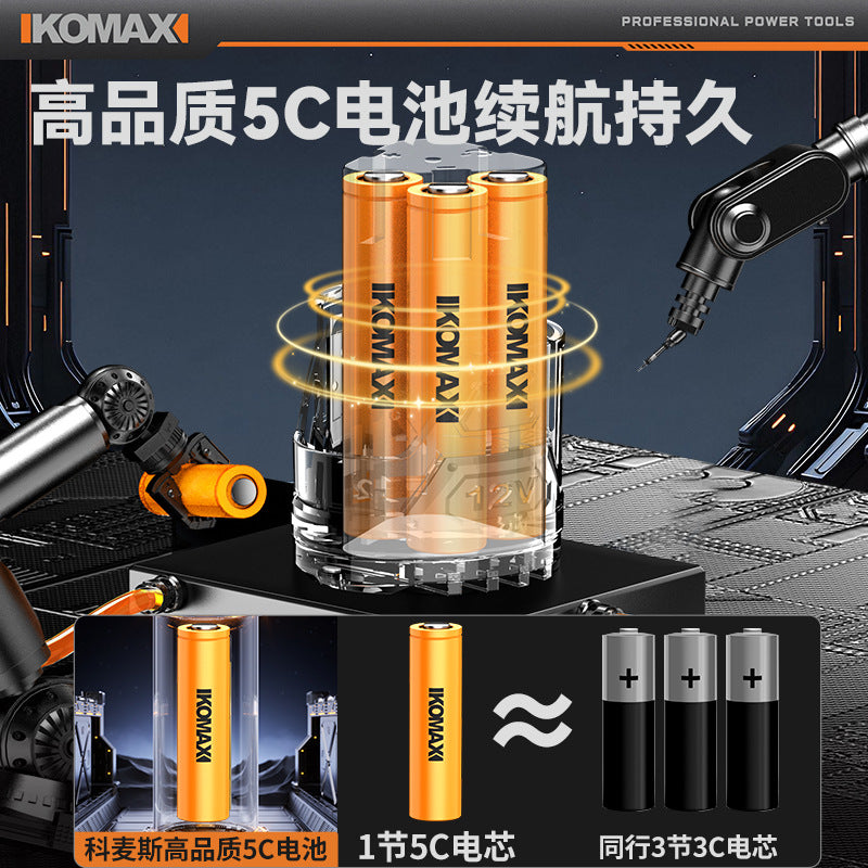 Brushless screwdriver - cordless, compact, high torque, handheld, multi-function impact electric screwdriver for home use