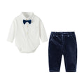 Boys' fall  new collection: preppy gentleman style long-sleeve solid color suit set for boys, autumn clothing for toddlers and young children