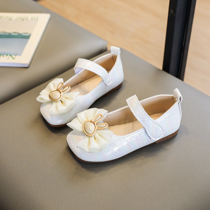 Girls' leather shoes -  spring new arrivals: versatile and stylish princess shoes for little girls, perfect for spring and autumn