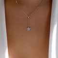 Wholesale rhinestone pendant necklaces - european & american style, cross-border, alloy, minimalist, versatile jewelry for women - star, moon, and clavicle chains