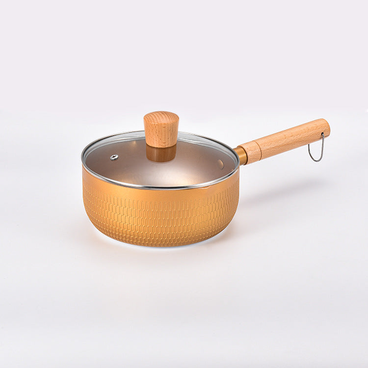 Processing personalized snow flat pot medical stone non-stick pot small milk pot baby food supplement pot for home instant noodle pot pancake