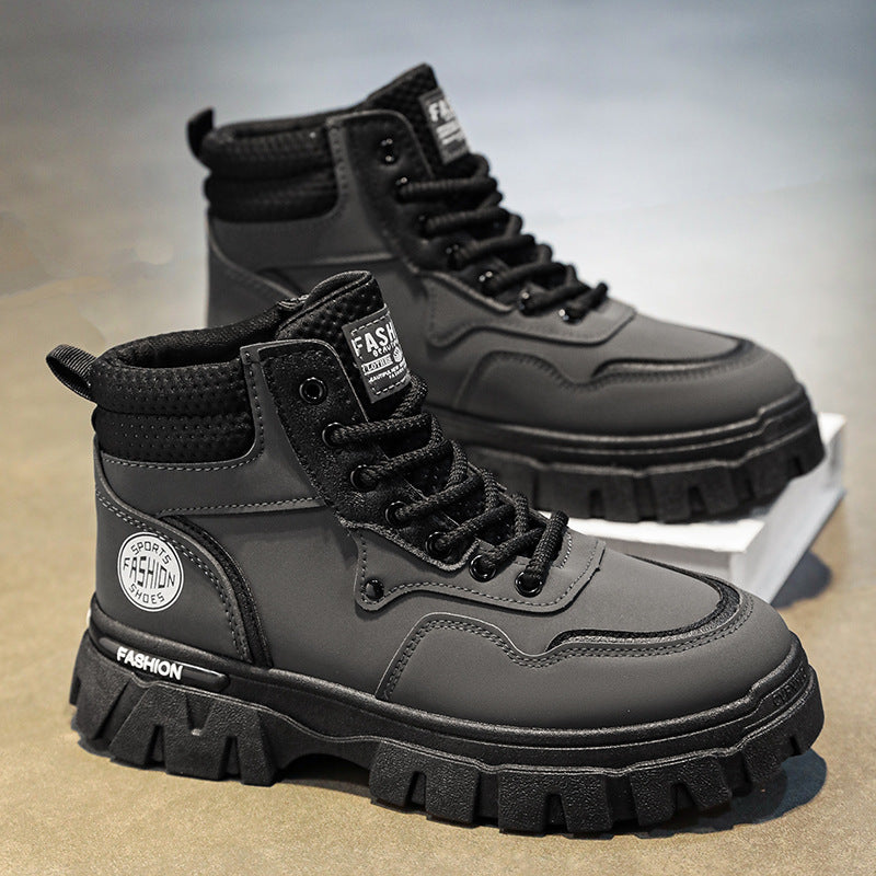 Men's shoes: new autumn 2025 men's martin boots - trendy, versatile work boots, slip-resistant, wear-resistant, thick-soled desert boots