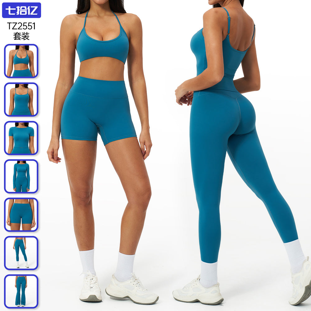 quick-drying yoga clothes suit breathable elastic casual yoga suit seamless running fitness clothes for women 2551