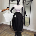 European and american cross-border women's fashion:  summer new arrivals - high-waisted, slimming, wide-leg casual pants with a designer drape and suit pant style