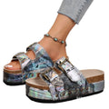 Fashionexportplus sizethick sole birkenstock rivet flip flops women's cross-border outwear metal buckle platform sole sandals