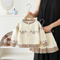 Girls' knitted sweater set - autumn  new collection: two-piece sweater dress for little girls