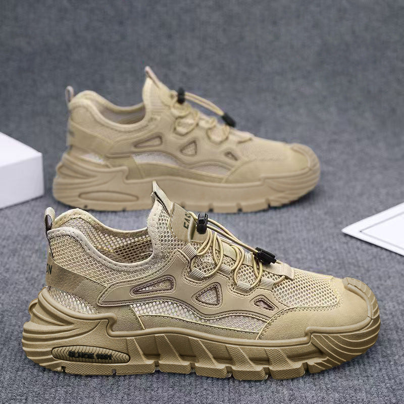 Men's shoes 2026 new summer breathable mesh lightweight sneakers - mesh cutout design, men's athletic casual student trendy shoes