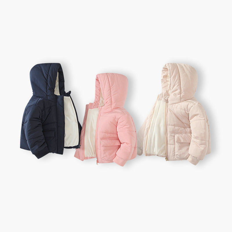 Trendy kids' winter short-sleeve outerwear : korean style baby clothes, warm & thickened, chinese style for baby boys & girls