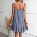 European and american cross-border e-commerce   new striped sexy summer camisole dress for women