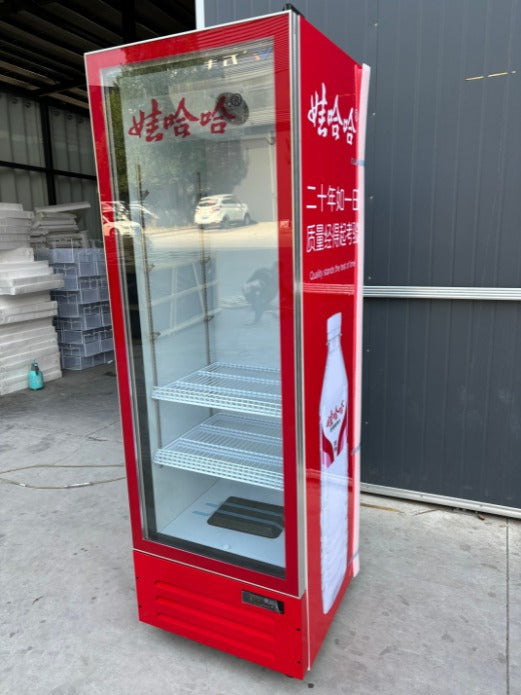 Large single door beer cabinet bar refrigerated display cabinet commercial refrigerator supermarket fresh-keeping cabinet freezer beverage cabinet quick cooling