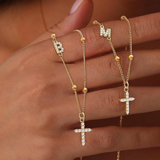 European and american style cross stainless steel necklace for women - creative geometric clavicle chain, punk hip-hop choker