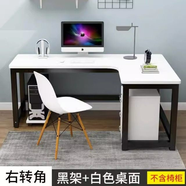 Minimalist modern corner computer desk, l-shaped study table for home, simple bedroom desk, corner desk for study room