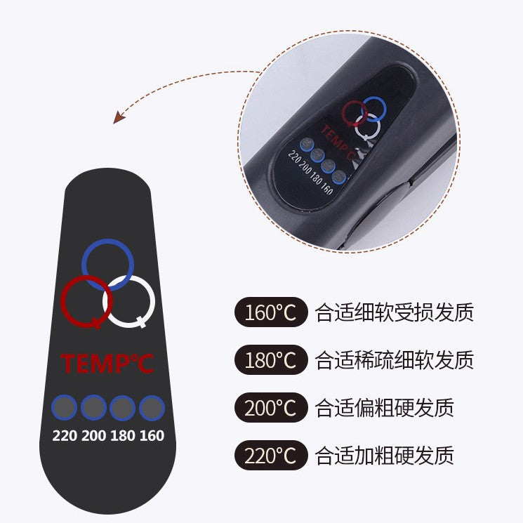 popular curling iron corn splint fluffy bangs non-damaging dual-purpose hair straightener high skull top perm clip portable