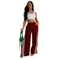 C6960 cross-border   independent station fashion women's single pants solid color sweatpants multi-color