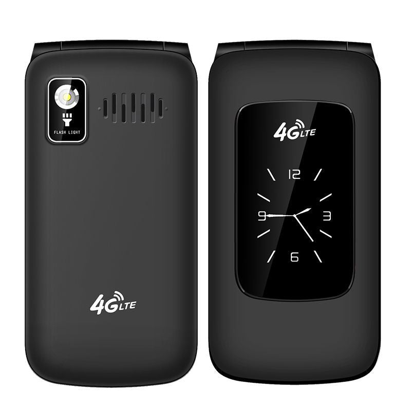 Dual-screen flip phone for seniors, long battery life, loud ringer, large buttons, no camera, compatible with china mobile, china unicom, china telecom, and china broadcasting network